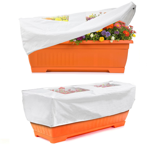 Coperture Protettive per Piante con Finestra di Visualizzazione, Tessuto Antigelo Rettangolare per Aiuole Rialzate con Cordoncino, Riutilizzabile - Product Image 1