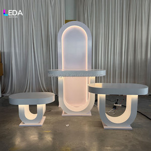 LEDA 2026 Hot Sale Warm Light Classic Acrylic <b>Table</b> Backdrop <b>Decoration</b> For Wedding Birthday Party Events <b>Decor</b> - Product Image 6