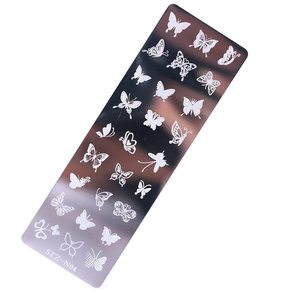 BIN vente chaude papillon fleur feuille flocon de neige estampage plaques <span class=keywords><strong>ongles</strong></span> timbre <span class=keywords><strong>modèle</strong></span> bricolage acier inoxydable Nail Art modèles - Product Image 1