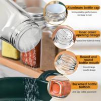 Échantillon Gratuit Lot de 24 Bouteilles à Épices Carrées de 120 ml Pot à Condiments Bouteilles en Verre de 4 oz avec Couvercle en Aluminium