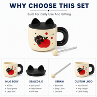 Tasse à lait pour chat au design adorable, prix de gros, pour bureau, marque privée, échantillon disponible, impression personnalisée