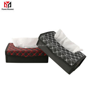 Boîte à serviettes pliable TH25 Fashion Design moderne <span class=keywords><strong>Porte</strong></span>-<span class=keywords><strong>papier</strong></span> <span class=keywords><strong>Porte</strong></span>-boîte à mouchoirs <span class=keywords><strong>en</strong></span> <span class=keywords><strong>cuir</strong></span> - Product Image 2