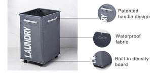 Laundry <b>Basket</b> Sets Canvas <b>Fabric</b> 3 Tier Collapsible Laundry <b>Basket</b> with Drain Plug Cotton Laundry <b>Basket</b> for Kids - Product Image 5