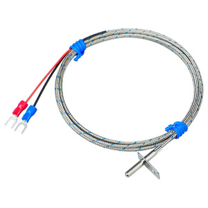 โพรบวัดอุณหภูมิแบบแผ่นสะท้อนแสงชนิด K สำหรับวัดอุณหภูมิพื้นผิว  แบบเข็ม  พร้อมสายวัดอุณหภูมิชนิด Pt100 - Product Image 1