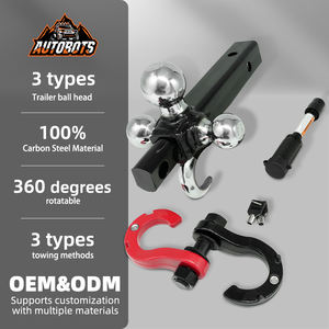 Support à billes AUTOBOTS avec goupille d'<span class=keywords><strong>attelage</strong></span> boules chromées pour récepteur d'<span class=keywords><strong>attelage</strong></span> de remorque à tige creuse de 2 pouces Tri Ball - Product Image 1