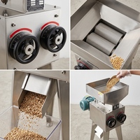 Moulin à grains pour brassage de malt d'orge, équipement de brasserie, moulin à malt à 2 rouleaux en acier inoxydable, 100 kg/h - 1000 L/H selon le réservoir