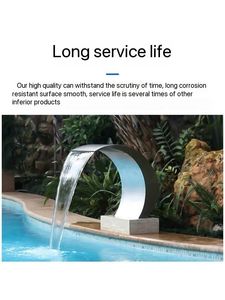 Accessoires pour <span class=keywords><strong>piscine</strong></span> <span class=keywords><strong>hors</strong></span> <span class=keywords><strong>sol</strong></span> en acier inoxydable 304, <span class=keywords><strong>rideau</strong></span> d'eau en cascade en acier inoxydable, décoration de spa et de fontaine de jardin - Product Image 2