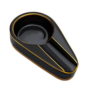 VANACE <b>Portable</b> Eco Friendly Ceramic Customizable Modern Cigar <b>Ashtray</b> with Adjustable Outdoor Safety Features - Product Image 1