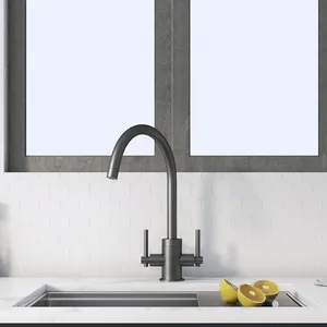 High Quality Health SUS Water Sink Faucet Single Hole Double Handle Kitchen Faucet