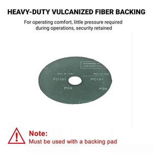 600 Pezzi Dischi Abrasivi in Fibra di Carburo di Silicio 4\" X 5/8\" Foro Incrociato/Rotondo Grana 24-50 per Lucidatura - Product Image 3