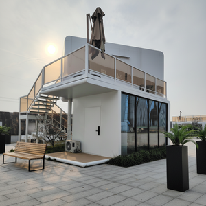 Casa Prefabricada Moderna Tipo Apple, Panel <span class=keywords><strong>de</strong></span> Aluminio <span class=keywords><strong>Pintado</strong></span> con Fluorocarbono, Aislamiento <span class=keywords><strong>de</strong></span> Poliuretano <span class=keywords><strong>de</strong></span> 100 mm, Sistema <span class=keywords><strong>de</strong></span> Voz Inteligente - Product Image 1