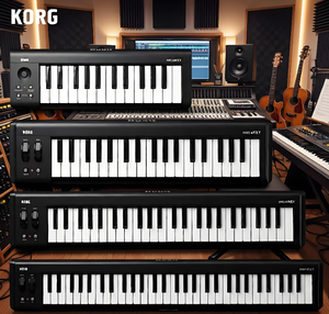 Clavier <span class=keywords><strong>MIDI</strong></span> numérique portable <span class=keywords><strong>KORG</strong></span> MICROKEY2 AIR 25 37 49 61 touches avec corps en plastique et batterie rechargeable - Product Image 1