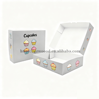 Boîte plate en papier pour pâtisserie, dessert sucré, biscuit, crêpe, cookie, emballage personnalisé recyclable, boîte de séparation avec insert