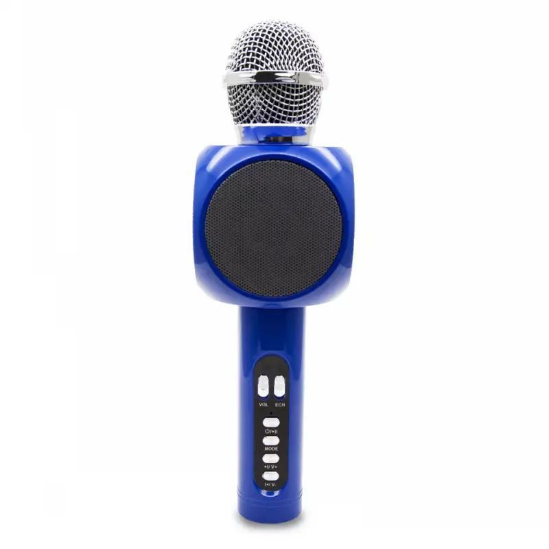 Lampu LED Pemutar USB Mikrofon Nirkabel Multifungsi Kustom Mikrofon Speaker Karaoke