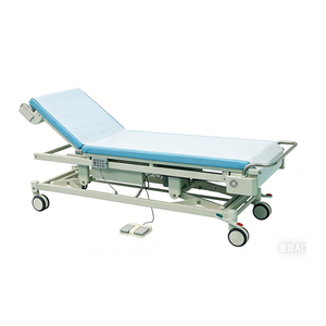 Table d'examen gynécologique électrique Lekang Medical Hospital, structure en acier, revêtement en cuir, mobilier d'examen gynécologique pour clinique - Product Image 2