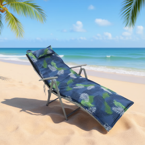 Tappetino da Spiaggia in Cotone Intrecciato 55x180cmx4cm-4 con Cuscini e Cuscino per il Collo in Spugna - Product Image 2