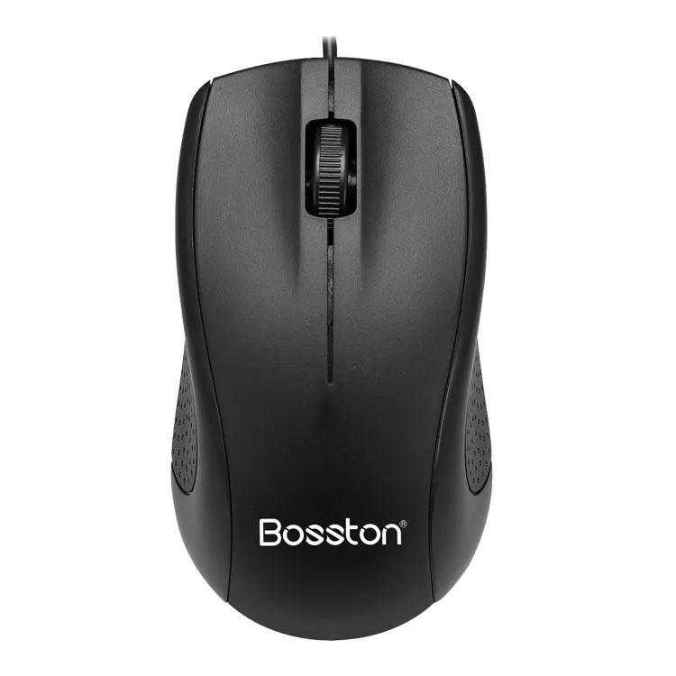 BOSSTON-ratón óptico M10 con cable 3D, Mouse para Gaming, portátil, escritorio, botones negros