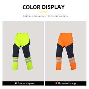 Custom <strong>Winter</strong> Heavy <strong>Work</strong> Pants Safety Hi Vis <strong>Trousers</strong> with Reflective Strips Fluorescent Hi Viz Workwear Pants - Product Image 3