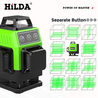 16 lignes 4D tout en un télécommande rotative numérique murale plusieurs accessoires niveau laser