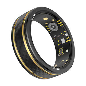 Haute qualité W8 fibre de carbone SmartRing tension artérielle Fitness Tracker santé Smart Ring pour Android IOS - Product Image 3