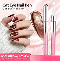 Stylo Gel Constructeur 7-en-1 Magnétique Effet Œil de Chat Couleur Mate Pailletée Vernis à Ongles Monophase UV LED Soak Off Portable pour Manucure