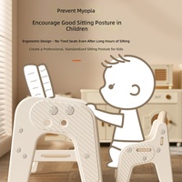Ensemble de chaise et bureau d'étude en plastique pour enfants, hauteur réglable, pour l'école primaire, usage domestique, éducation précoce, dessin et gribouillage
