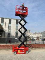 Plateforme élévatrice mobile à ciseaux 6M à quatre roues, hauteur de levage réglable, auto-propulsée, pour travaux d'ingénierie