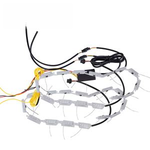 Bande lumineuse décorative bicolore DRL, système d'éclairage automatique RGB avec télécommande, phares LED universels 12V 40W 6000K-6500K H4 - Product Image 1