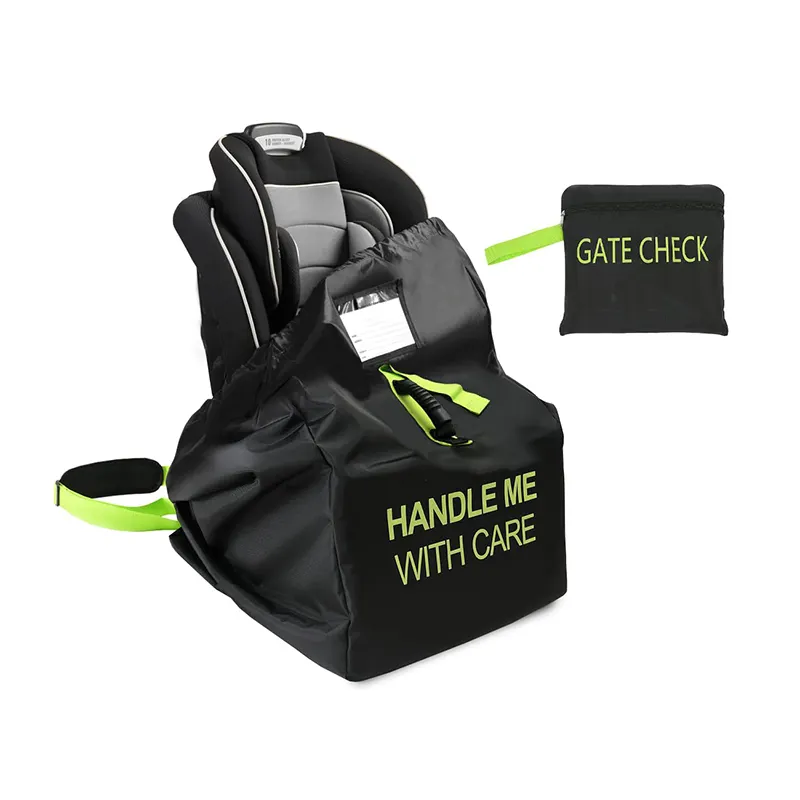 Tas penyimpanan kapasitas besar, tas penyimpanan kapasitas besar dengan tali pembawa yang dapat disesuaikan, penutup kursi mobil bayi perjalanan, sarung kereta bayi