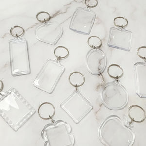 Custom New Style Diy Pu Leather <b>Keychain</b> With Various Shapes Transparent Photo Frame <b>Keychain</b> - Product Image 4