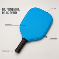 Housse de raquette portable en néoprène Dynamic Snail personnalisable pour le tennis de table, le pickleball et le tennis