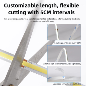 Светодиодная лента 2-в-1 с двойным цветом, 2835, регулируемая цветовая температура (CCT), белый/теплый белый (2700K, 3000K, 6500K, 7000K), гибкая светодиодная лента для помещений - Product Image 5