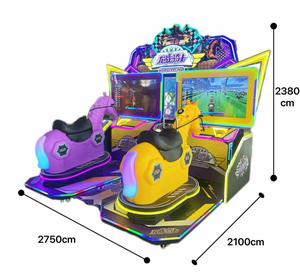Machine de jeu d'arcade de course de chevaux pour 2 joueurs, simulateur d'équitation interactif à monnayeur pour parc d'attractions - Product Image 1