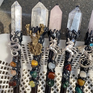 Bacchetta Magica in Cristallo Naturale all'Ingrosso per Giochi di Ruolo per Bambini e Artigianato con Pietre Energetiche Ispirata a <span class=keywords><strong>Harry</strong></span> <span class=keywords><strong>Potter</strong></span> - Product Image 4