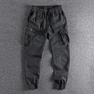 Leggings <span class=keywords><strong>con</strong></span> <span class=keywords><strong>cerniera</strong></span> Casual in cotone lavorato Vintage e lavato pantaloni tattici Cargo da <span class=keywords><strong>uomo</strong></span> - Product Image 5