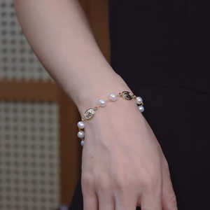 Pulsera de perlas naturales de agua dulce hecha a mano WENCHI, colección de bloggers de moda, 30g - Product Image 4