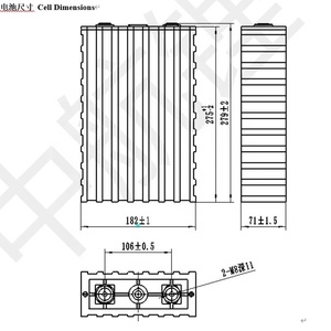 เซลล์แบตเตอรี่โซลาร์เซลล์ใหม่เอี่ยม แบตเตอรี่แบบแท่งปริซึม 3c Cell Se200 3.2v 200ah 88ah 120ah 140ah 125ah 314ah Calb 3.2v 200ah - Product Image 2