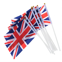 Drapeau de poche de pays de sélection de sérigraphie promotionnelle avec drapeaux d'arbitre en plastique