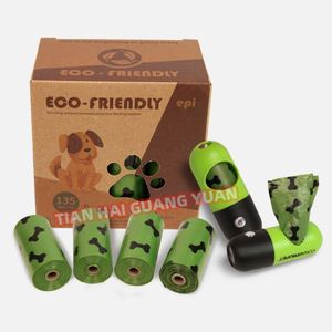 China Manufacture Supplier's Mini Pet Dog Poop Garbage Plastic Trash Bags Roll Custom Logo Degradable <b>Compostable</b> Embossed 30 - Product Image 3