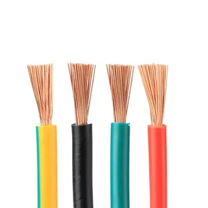 Cable de un solo núcleo de 450/750V, cable flexible trenzado de cobre puro de 1x1,5mm, 1x2,5mm, 1x mm