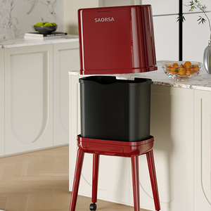 Rmier <span class=keywords><strong>Poubelle</strong></span> de cuisine haute avec roues silencieuses Conception étanche Étape <span class=keywords><strong>sur</strong></span> bac 4 couleurs pour la maison Hôtel Restaurant Bureau Utilisation - Product Image 2