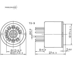 Prise de test professionnelle TS-9 à 9 broches pour tube à vide d'amplificateur, compatible avec 12AX7 ECC83 <span class=keywords><strong>EL84</strong></span> - Product Image 6