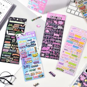 AGUGU personaje contraseña serie Gu tarjeta pegatinas estilo coreano InS letra en inglés manual DIY Material decorativo pegatinas - Product Image 4