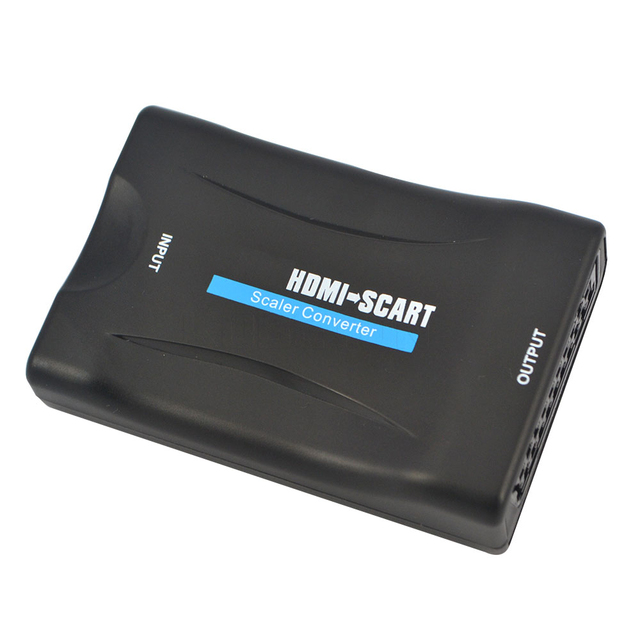 HD 1080P HD MI to SCART Video Audio Upscale Converter for for Smartphone HDTV DVD Box STB