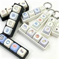 Custom Acrylic Mechanical Keyboard Tactile Keycap Switch Tester Keychain Cartoon Pattern Fidget Toy UV Printing