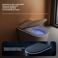 Siège de toilette intelligent chauffant avec bidet, drainage en S, séchage à air chaud, réglage de la température de l'eau, télécommande et affichage LED