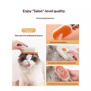 環境に優しいペット用グルーミングブラシスプレー、マッサージ・抜け毛防止・静電気防止バスマッサージブラシ（猫・犬兼用、浴室で使用可能） - Product Image 5