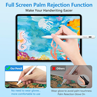 Nouveau modèle P25 – Stylet magnétique sans fil en plastique avec pointe remplaçable et rejet de paume pour tablettes iPad