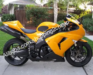 가와사키 닌자 ZX10R 06 07 ZX-10R ZX 10R 2006 2007 오토바이 옐로우 블랙 차체