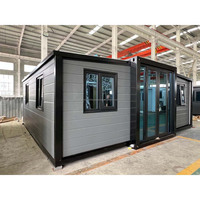 Maison modulaire temporaire extensible à double aile